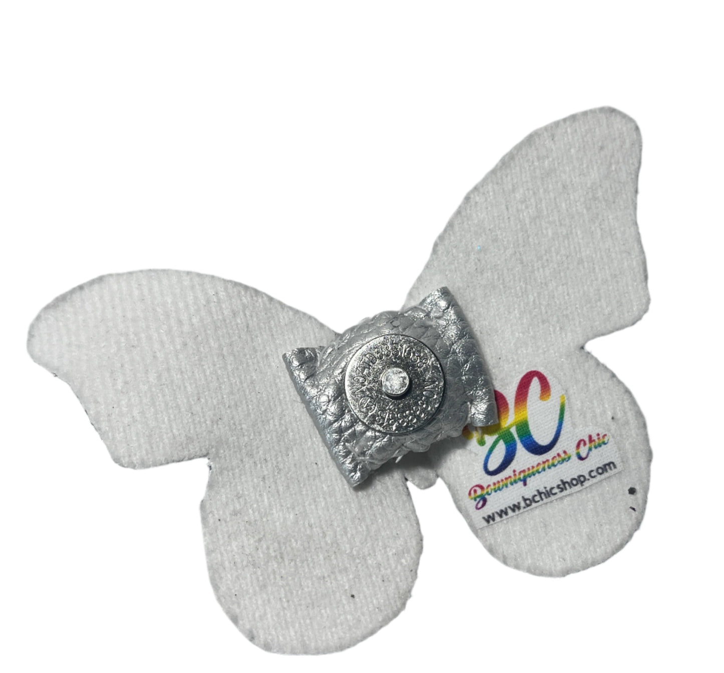 Silver Butterfly Chic Hairbow