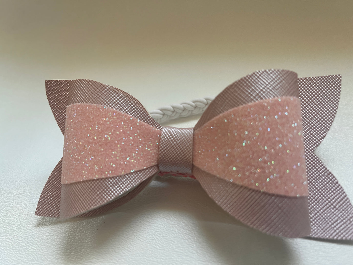 Solid Chic Hairbow Champagne Pink