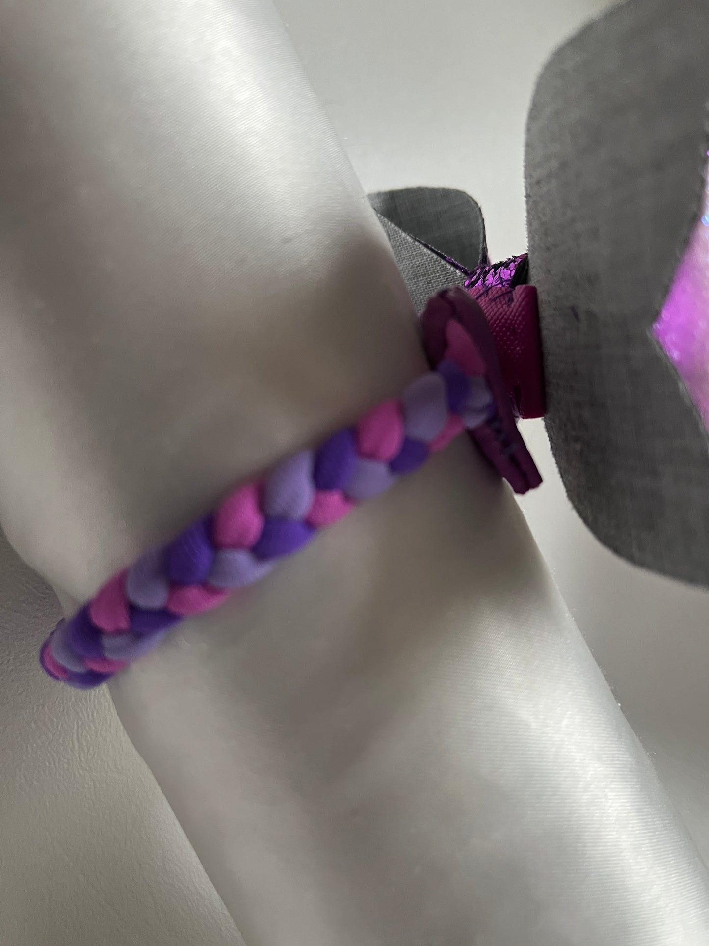 Happy Brirthday Chic Hairbows - Purple Glitter