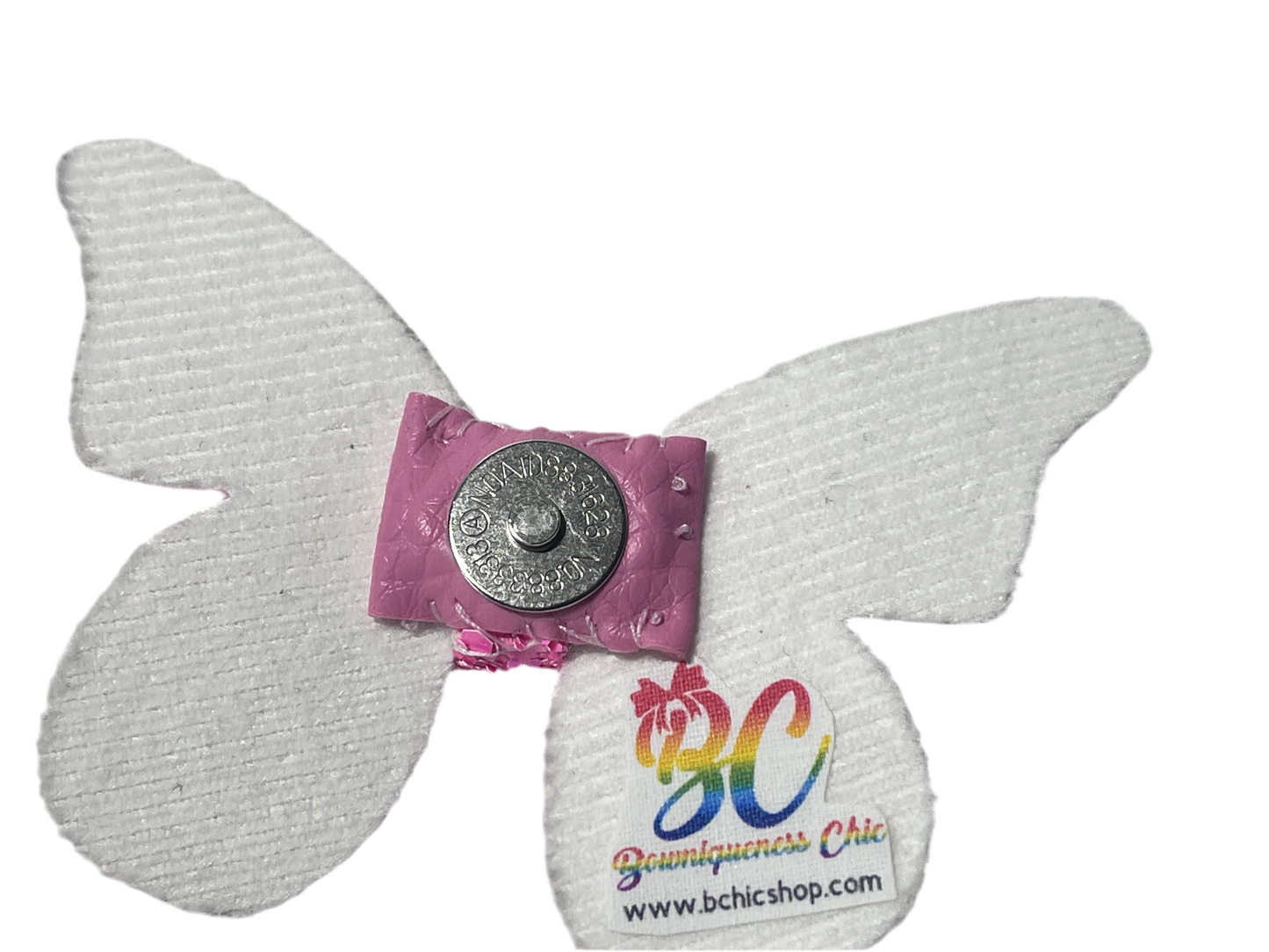 Fluorescent Pink Butterfly Chic Hairbows
