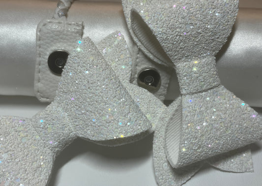 White Glitter Chic Hairbows