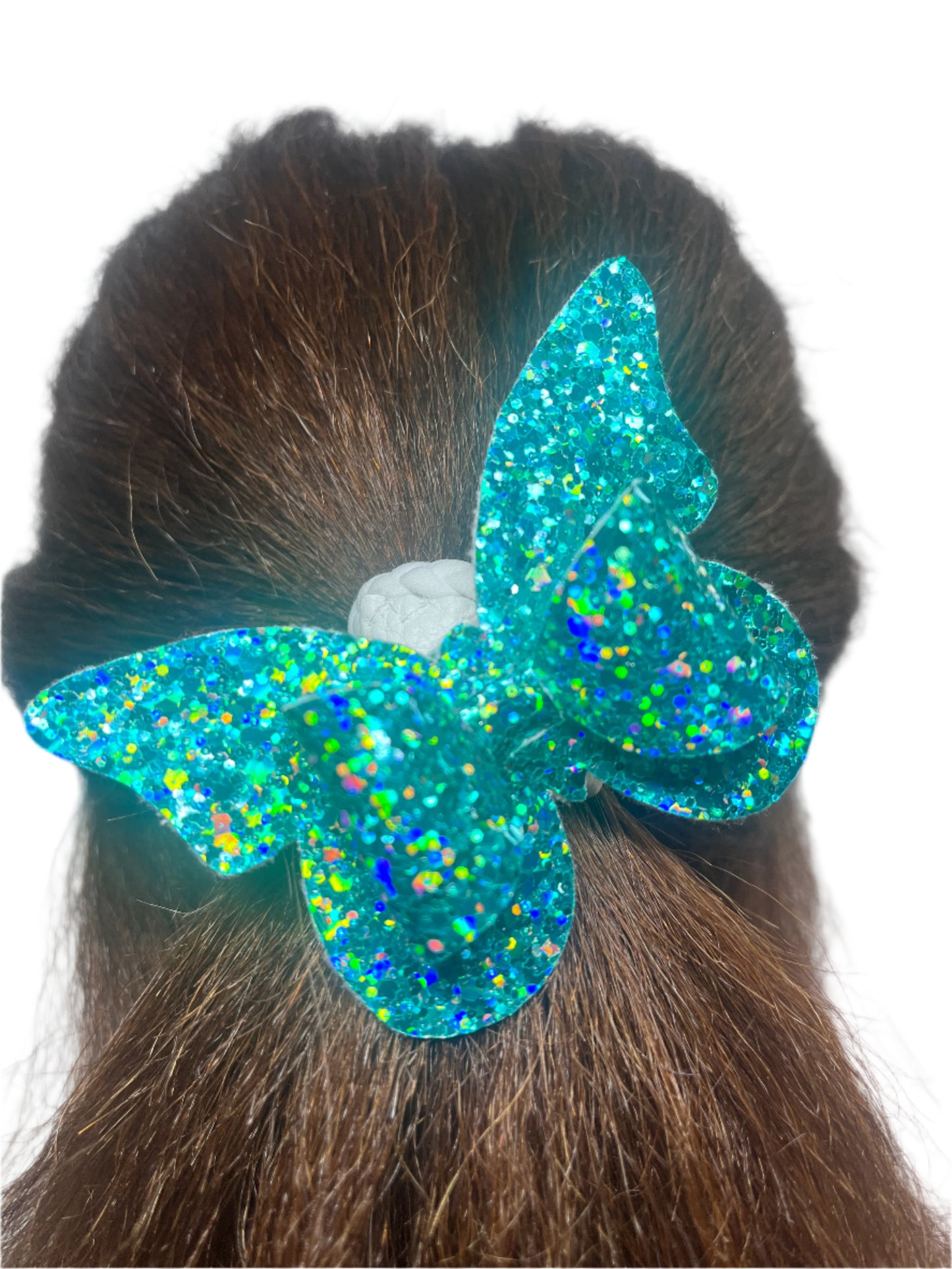 Fluorescent Teal Butterfly Chic Hairbows