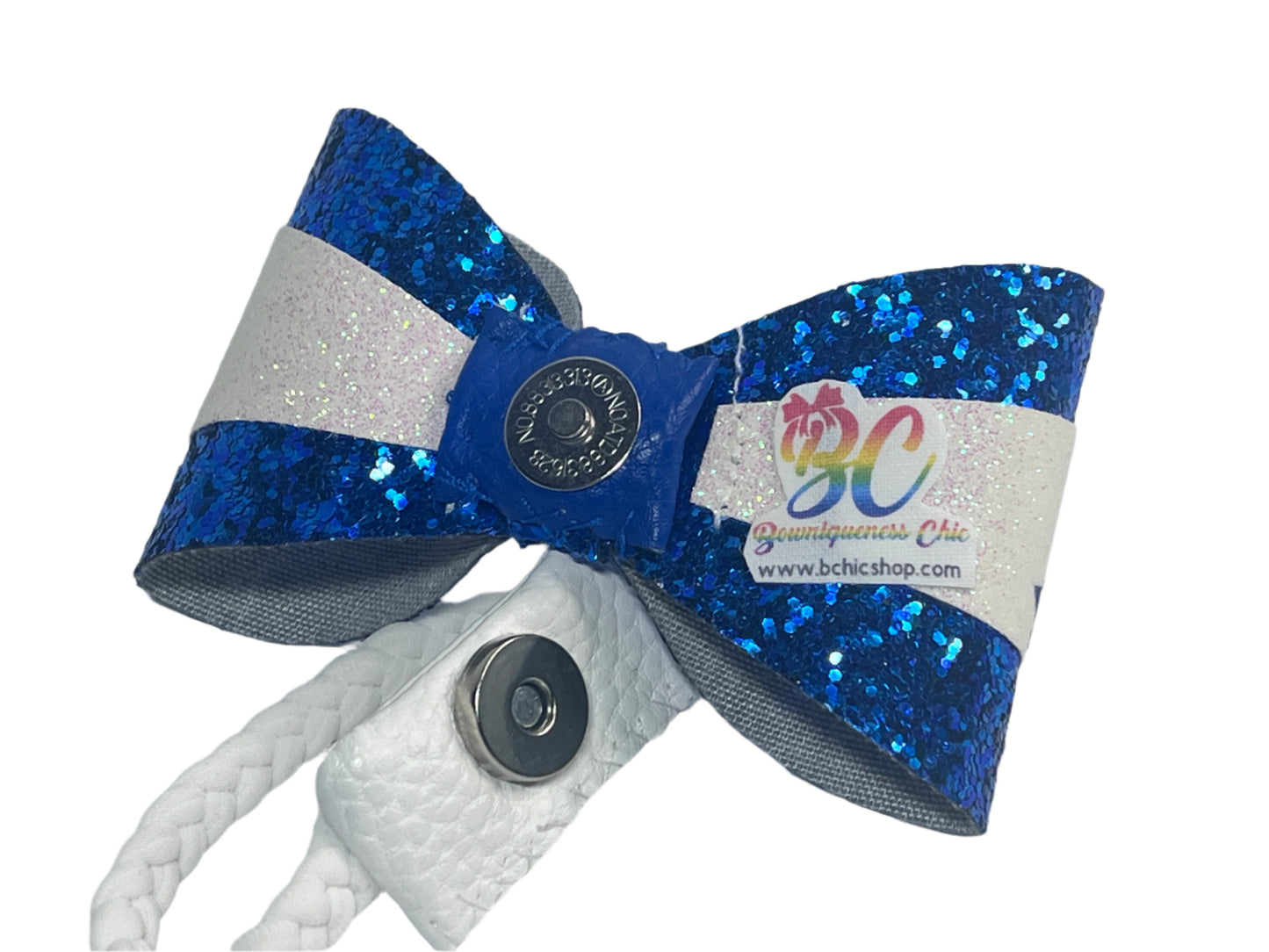 Sapphire Blue Happy Birthday Chic Hairbow