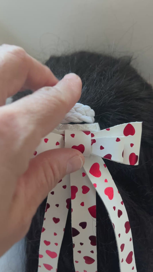 White on RED Hearts