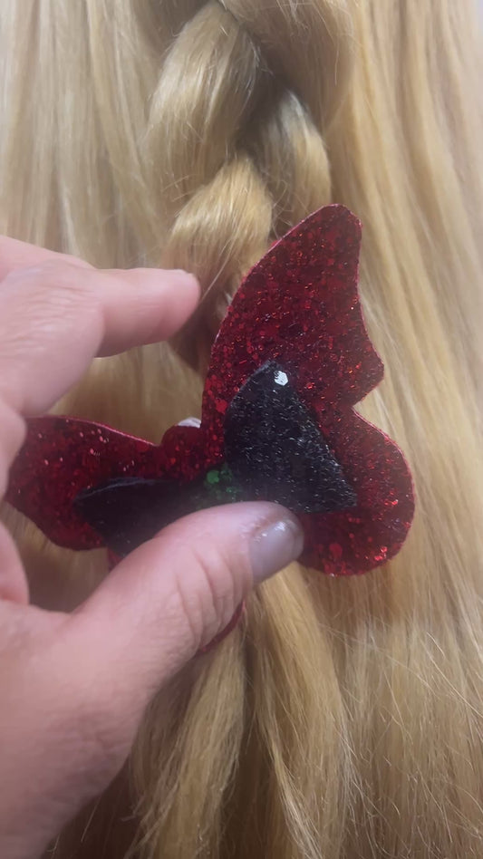 African Flag Colors Butterfly Chic Hairbow