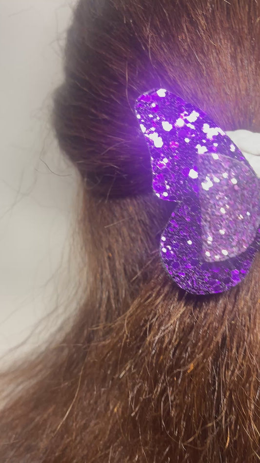 Royal Purple & Lilac Butterfly Chic Hairbows